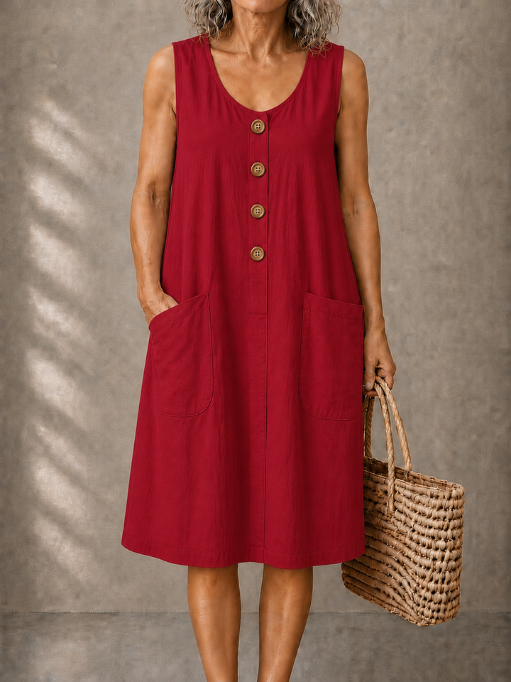 Susan™ | Cotton Linen Dress