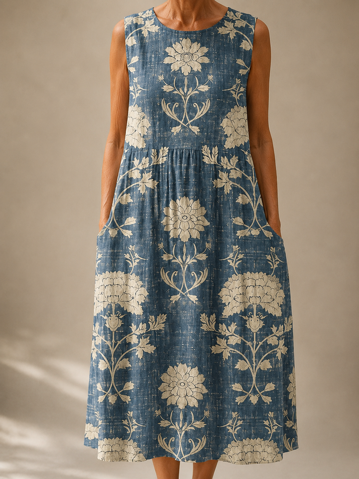 Rosemary™ | Sleeveless Linen Dress